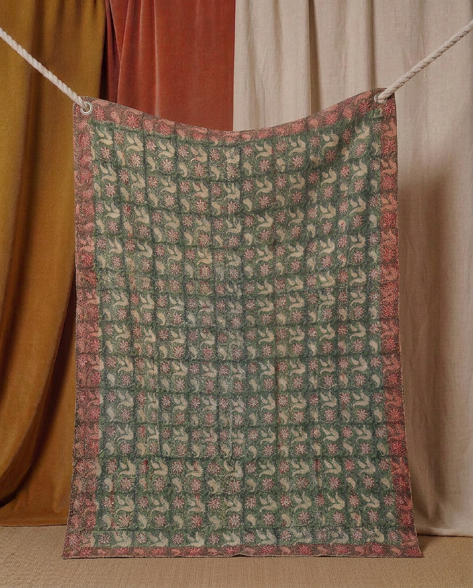 Kantha Pin Handcrafted Piece