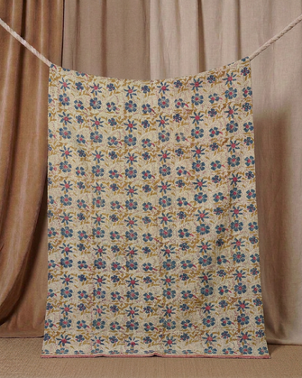 Pièce artisanale Kantha Safran