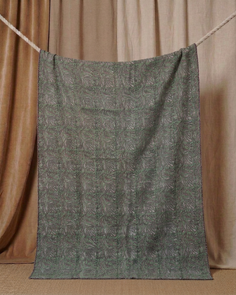 Pièce artisanale Kantha Sauge