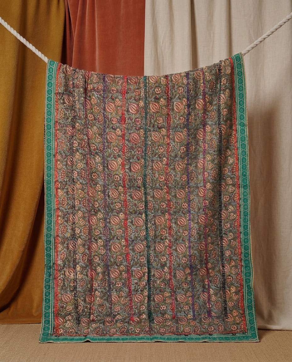 Kantha Zellige Handcrafted Piece