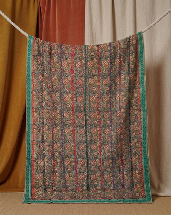 Pièce artisanale Kantha Zellige