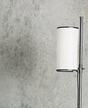 Luminaire : abat-jour cylindrique blanc avec des contours noirs
