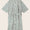 Kimono en coton imprimé au bloc à la main motif floral vert
