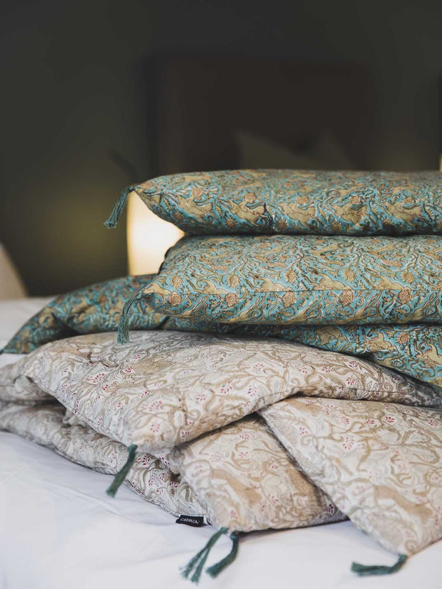 Linge de lit avec des imprimés bestiaires