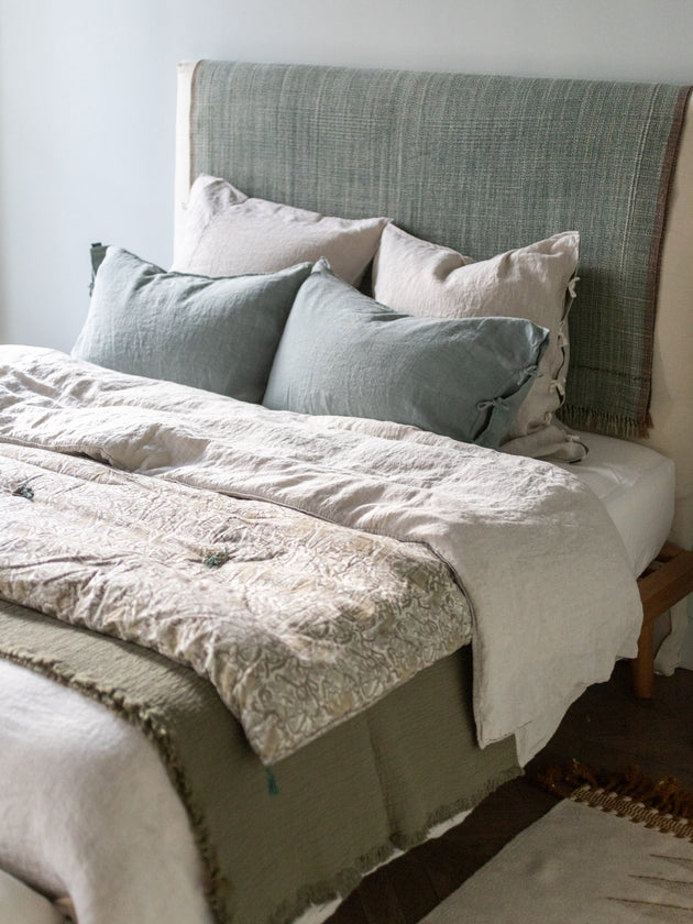 Housse de couette Selena en lin lavé confectionnée en France