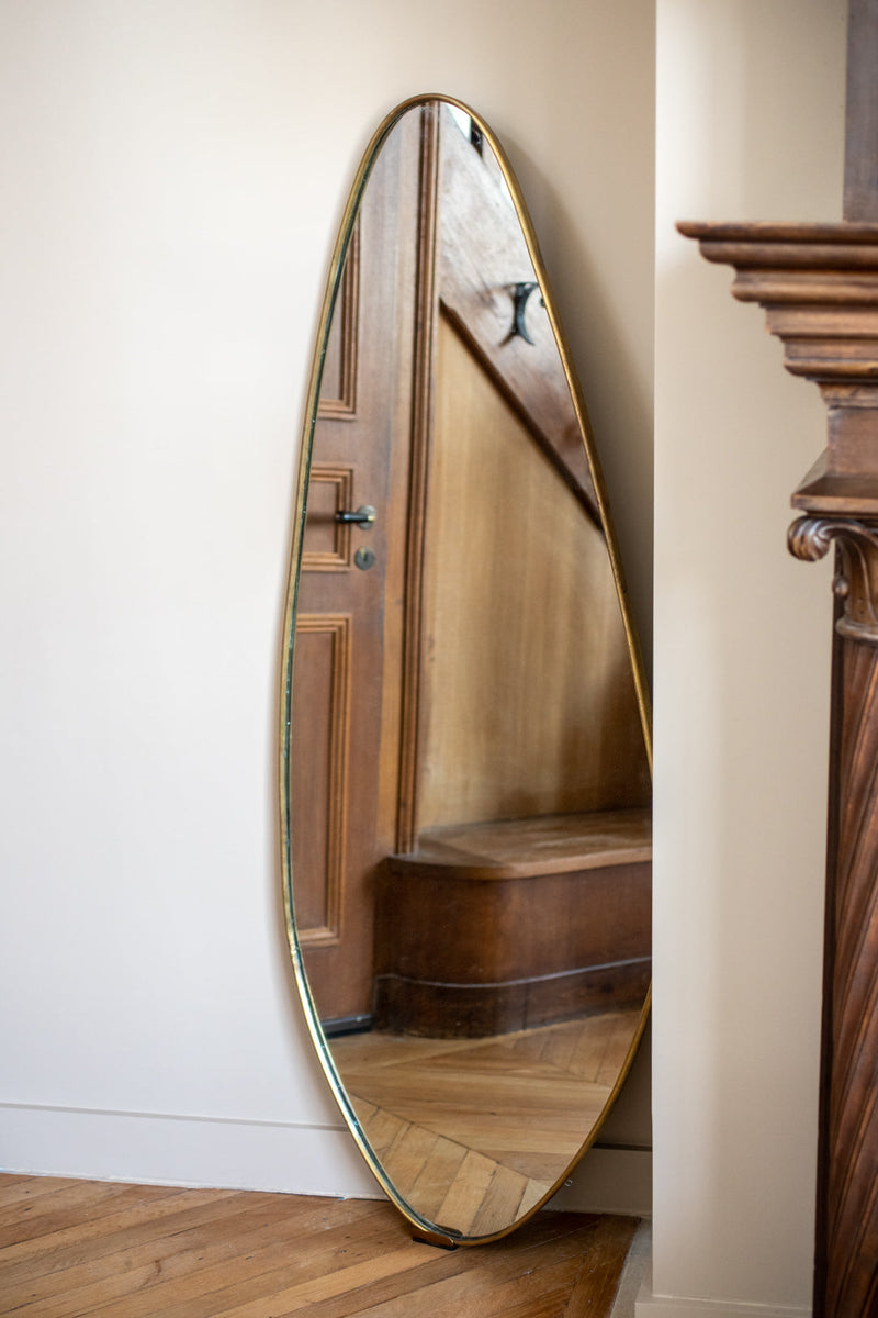 Miroir Atoll doré grand format - Caravane