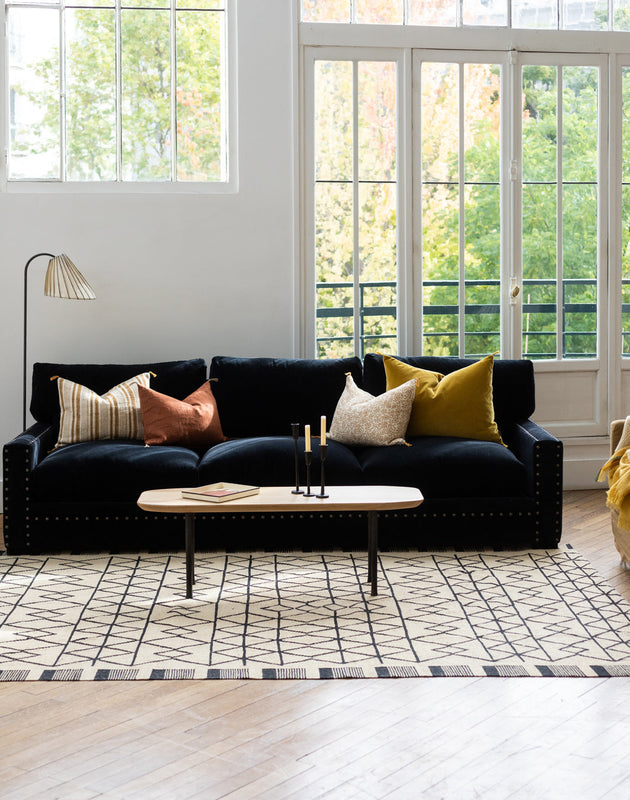 Table basse Plateaux en chêne ou noyer massif et pieds en acier