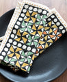 Serviette de table Jaffna en coton imprimé en bloc