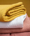 Couvre-lit haute gamme en coton bicolore