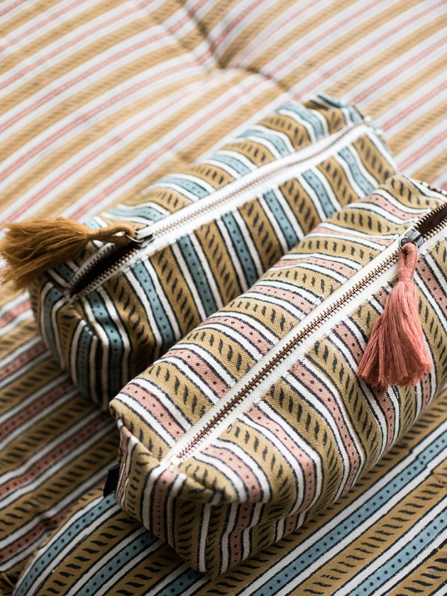 Pochette trousse en coton à imprimés Badoo