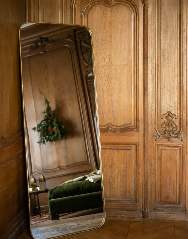 Miroir Cinta doré en laiton 170x65 - Caravane