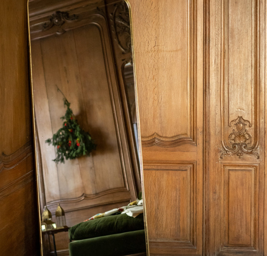 Miroir Cinta doré en laiton 170x65 - Caravane