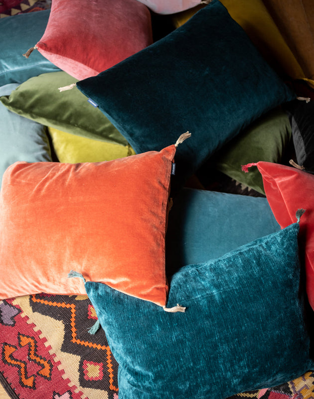 Housse de coussin Velours lavé