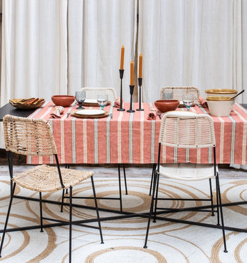 grand tapis salle à manger en jute 