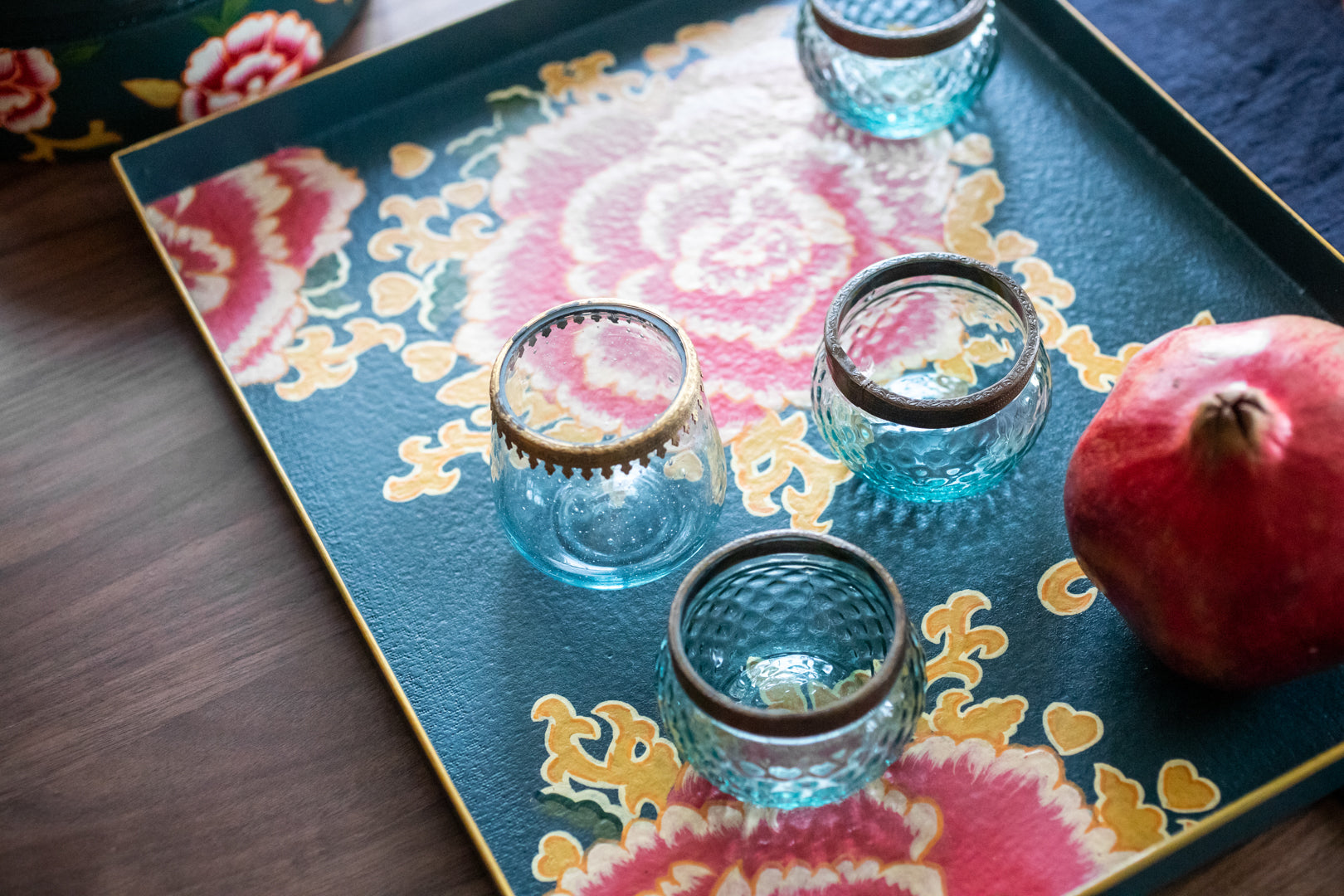 Plateau pour une décoration de table de fête