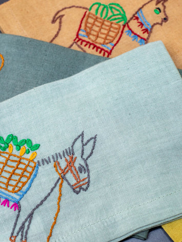 Set de 4 serviettes en coton Ghada