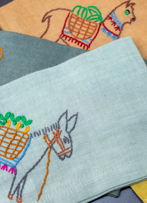 Set de 4 serviettes en coton Ghada