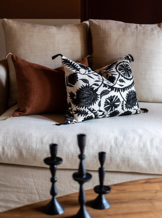 Set de 3 bougeoirs en fer martelé noirs Jya