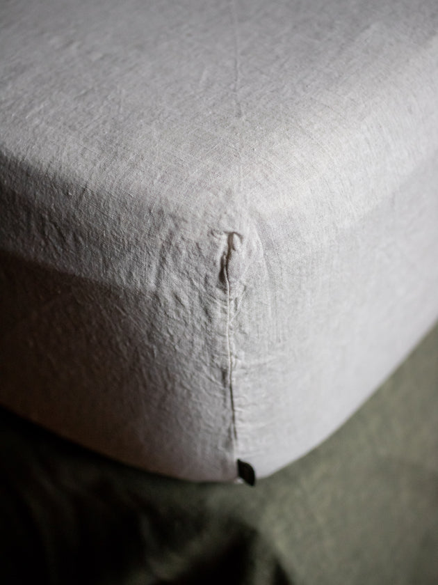 Drap housse en lin lavé Selena 