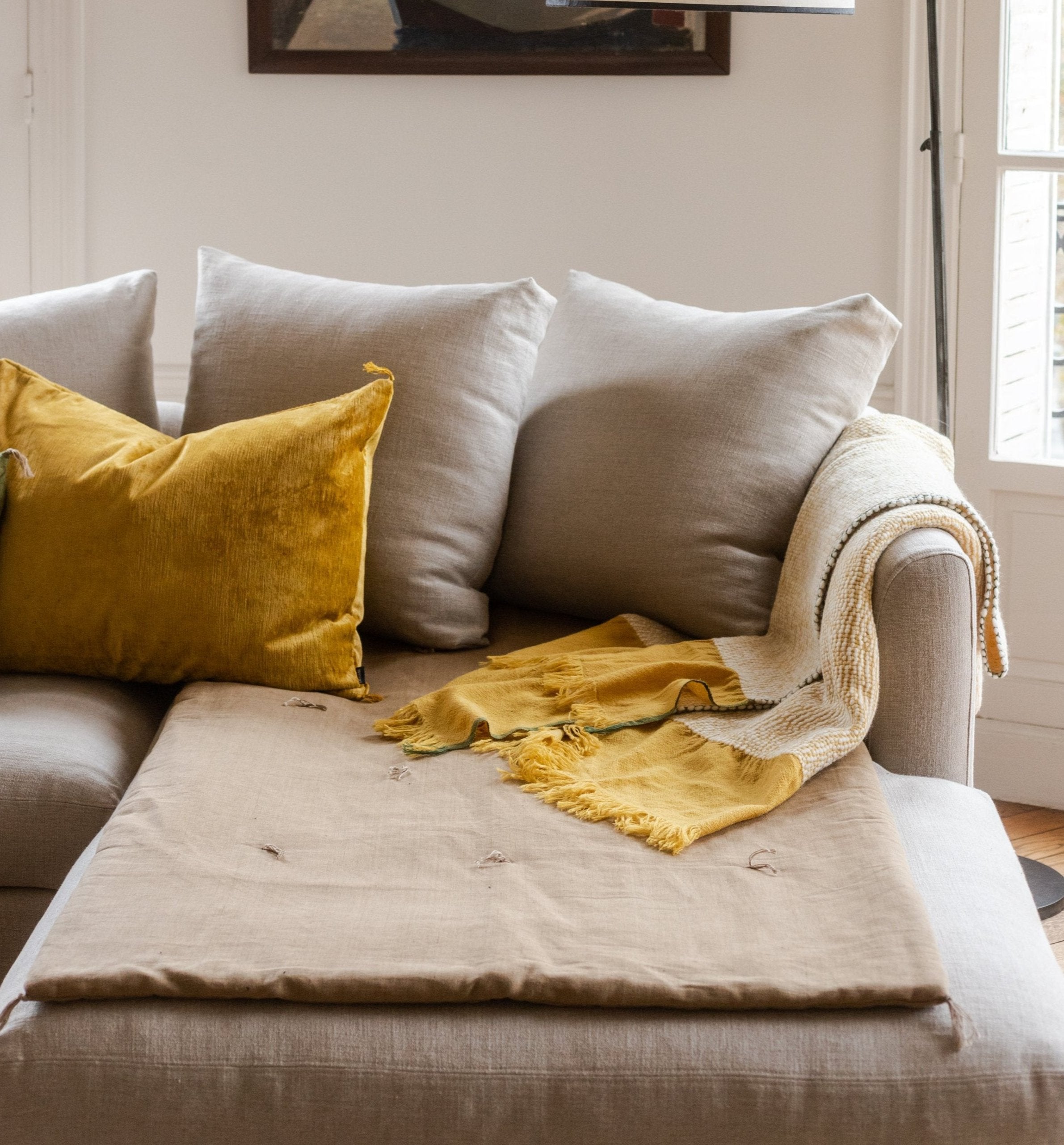 Sofa cover linen
