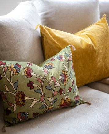 Housse de coussin Kalamkari