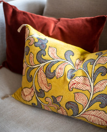 Housse de coussin Kalamkari