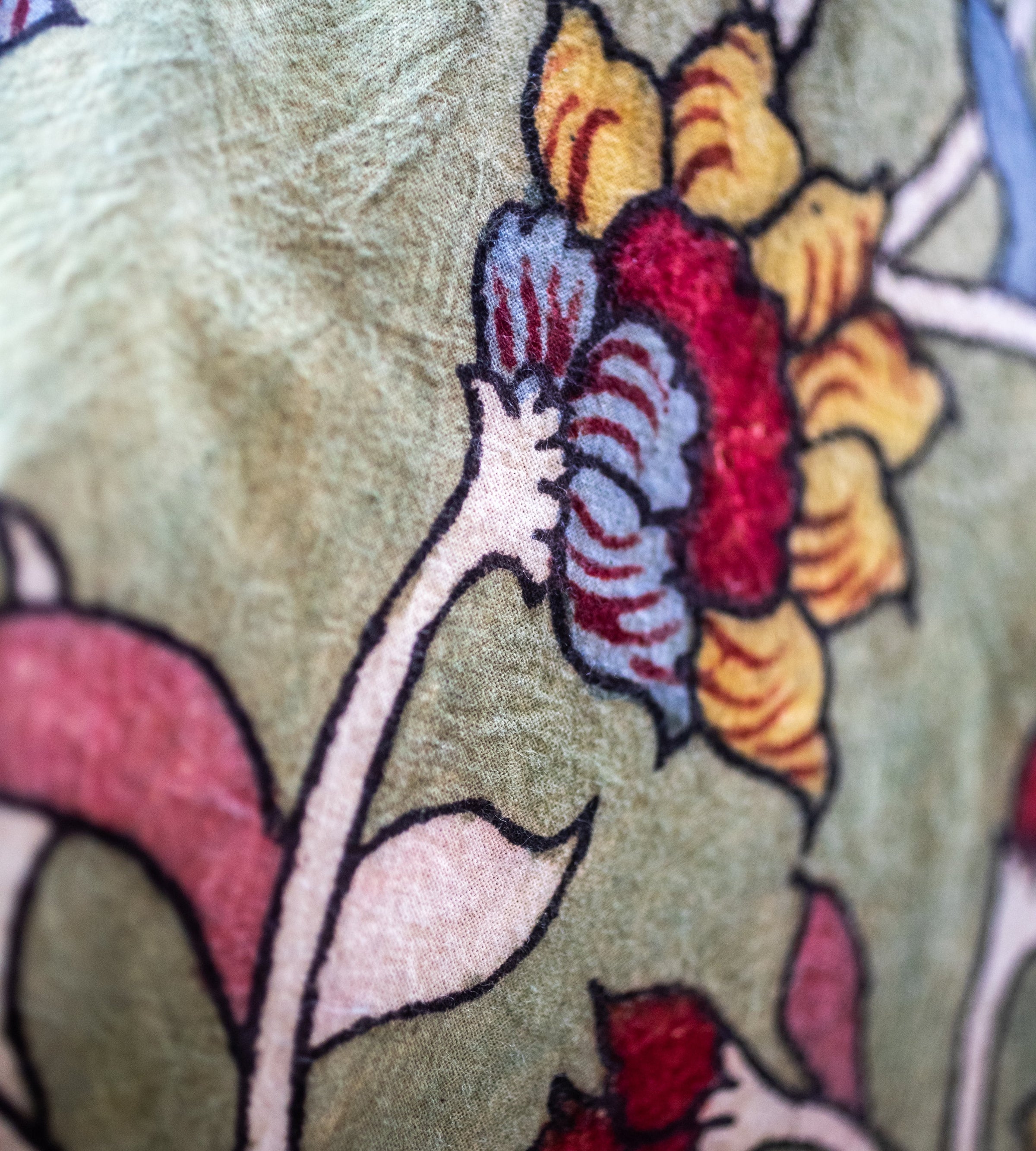 Housse de coussin Kalamkari