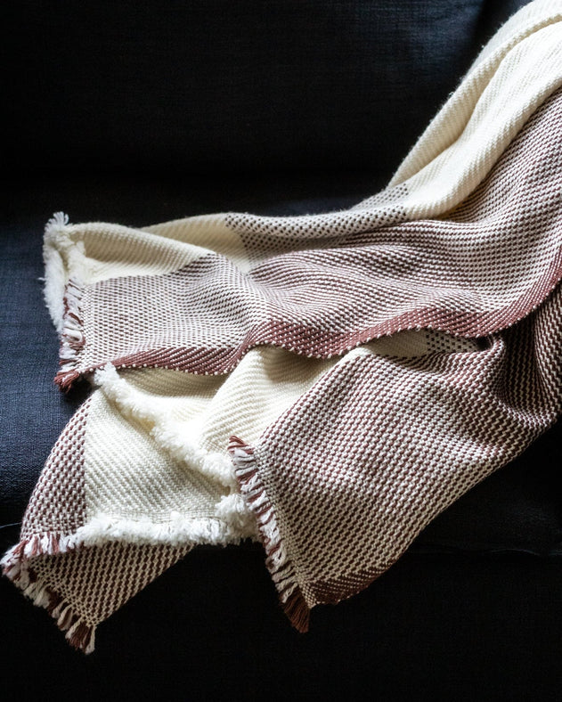 Plaid pour canapé en laine douce Lena