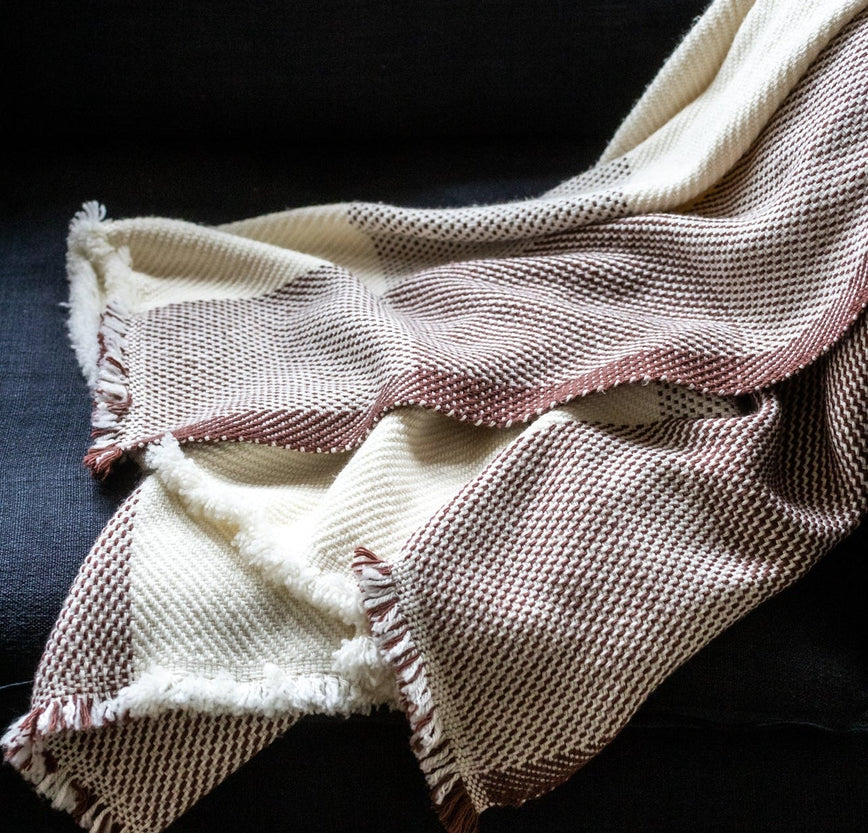 Plaid pour canapé en laine douce Lena