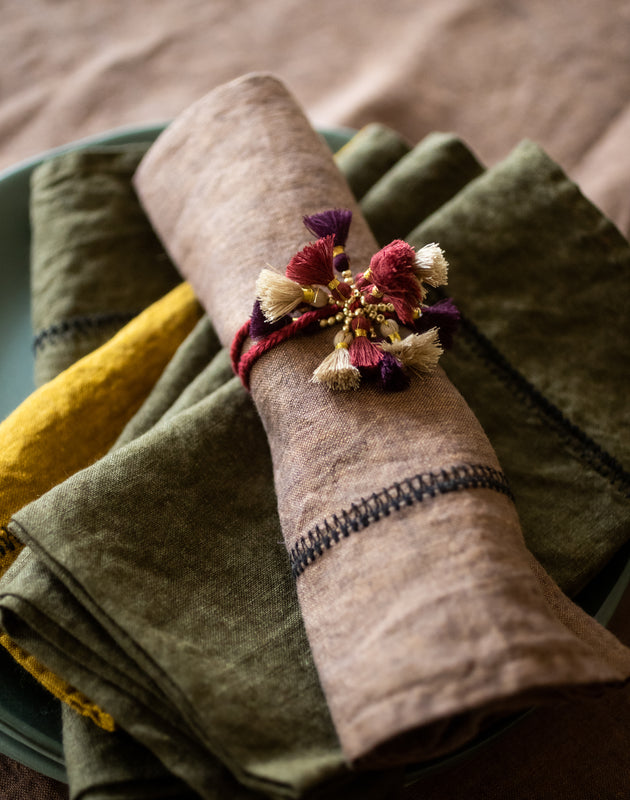 serviette de table en lin lavé Noé
