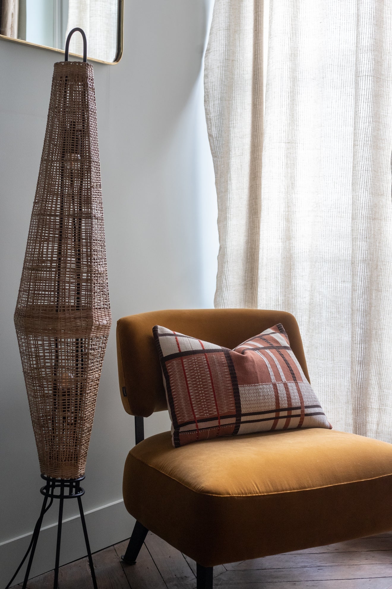 Elegants rideaux prêt à poser en khadi de coton biologique Arys