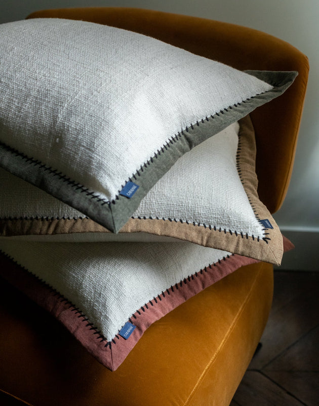 Housse de coussin Khadi Noir
