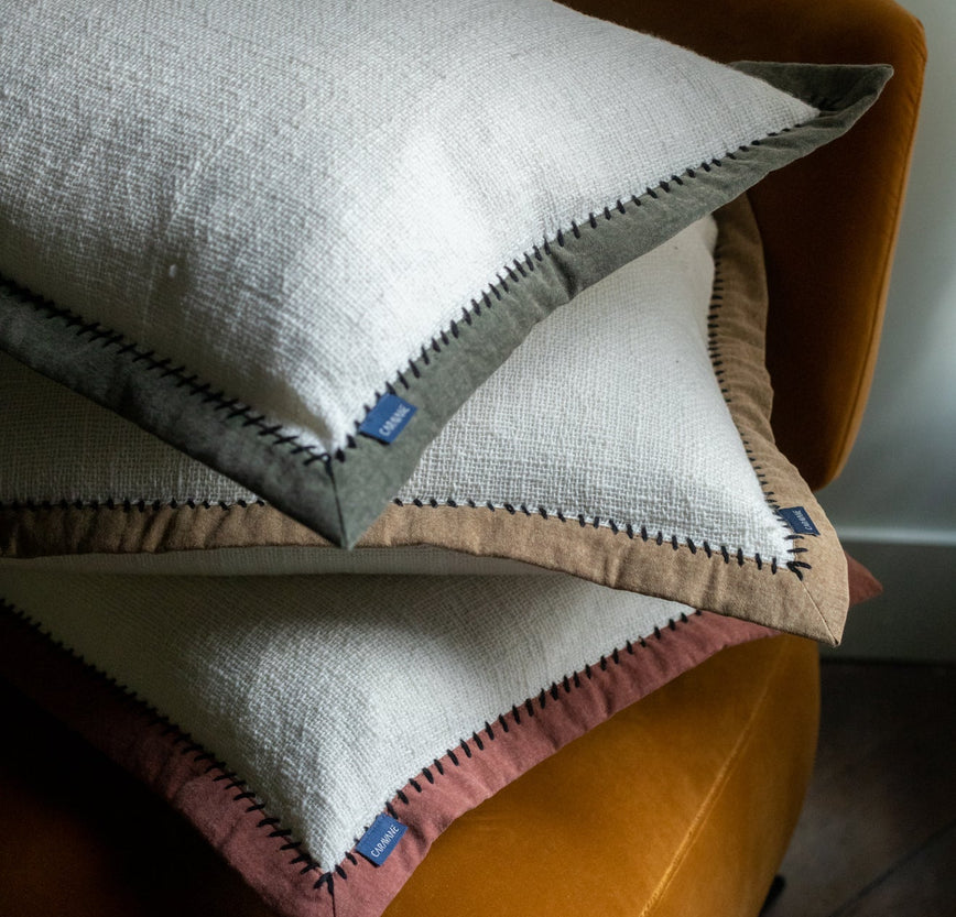 Housse de coussin Khadi Noir