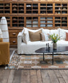 Elegante table basse noire en acier brut Atoll