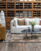 Elegante table basse noire en acier brut Atoll