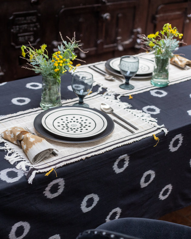 Grandes assiettes plates en grès émaillé Way