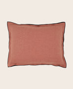 Housse de coussin terracota en lin