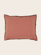 Housse de coussin terracota en lin