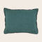 Housse de coussin vert bleu en lin