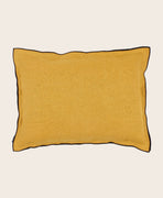 Housse de coussin jaune curcuma