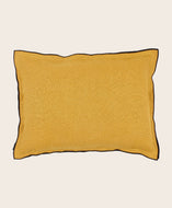 Housse de coussin jaune curcuma