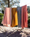 Literie : drap en lin lavé coloré