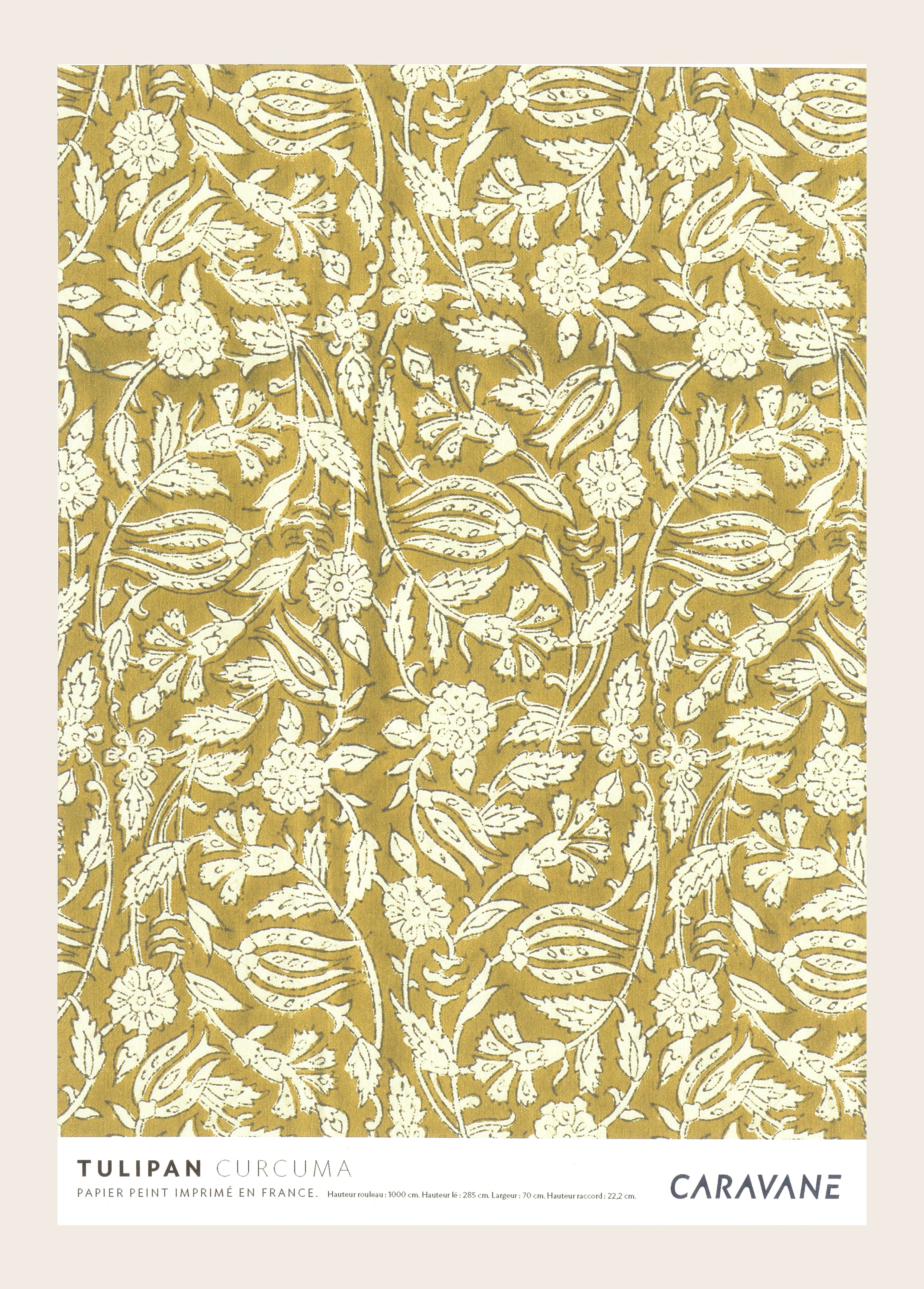 Papier Peint Tulipan curcuma