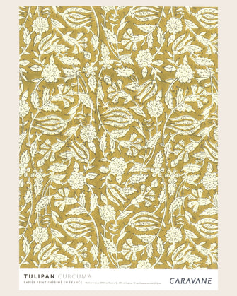 Papier Peint Tulipan curcuma