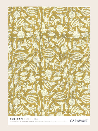Papier Peint Tulipan curcuma
