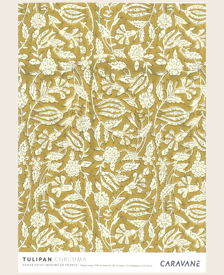 Papier Peint Tulipan curcuma