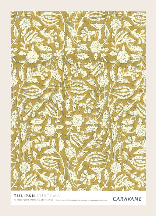 Papier Peint Tulipan curcuma