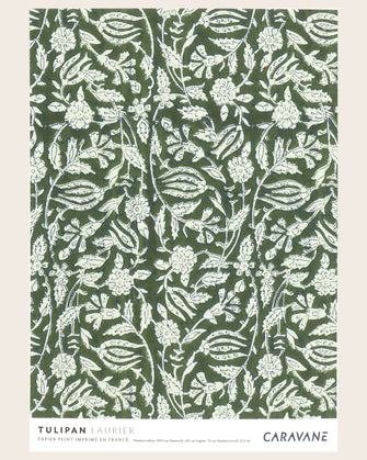 Papier Peint Tulipan laurier