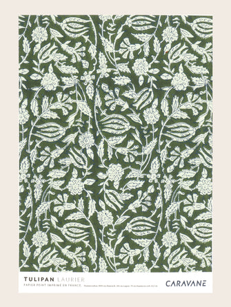 Papier Peint Tulipan laurier
