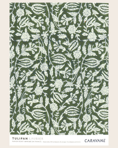Papier Peint Tulipan laurier